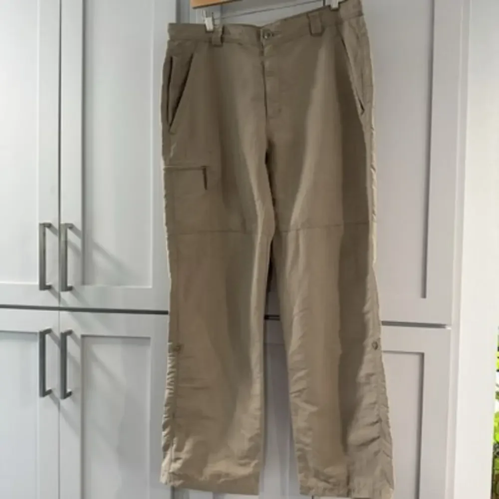 The North Face Roll Up Nylon Pants Beige Hiking Mens Sz 36 Outdoor Gorpcore